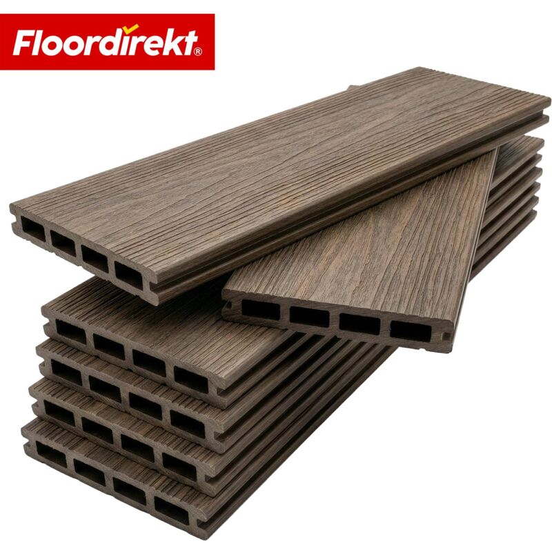 WPC-Terrassendielen Crown 2 m² Komplettset 220 cm Braun