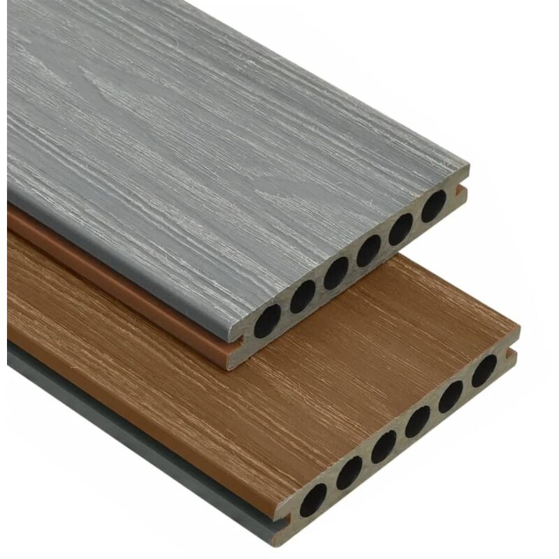 Vidaxl - wpc Terrassendielen mit Zubehör Braun und Grau 20 m² 2,2 m
