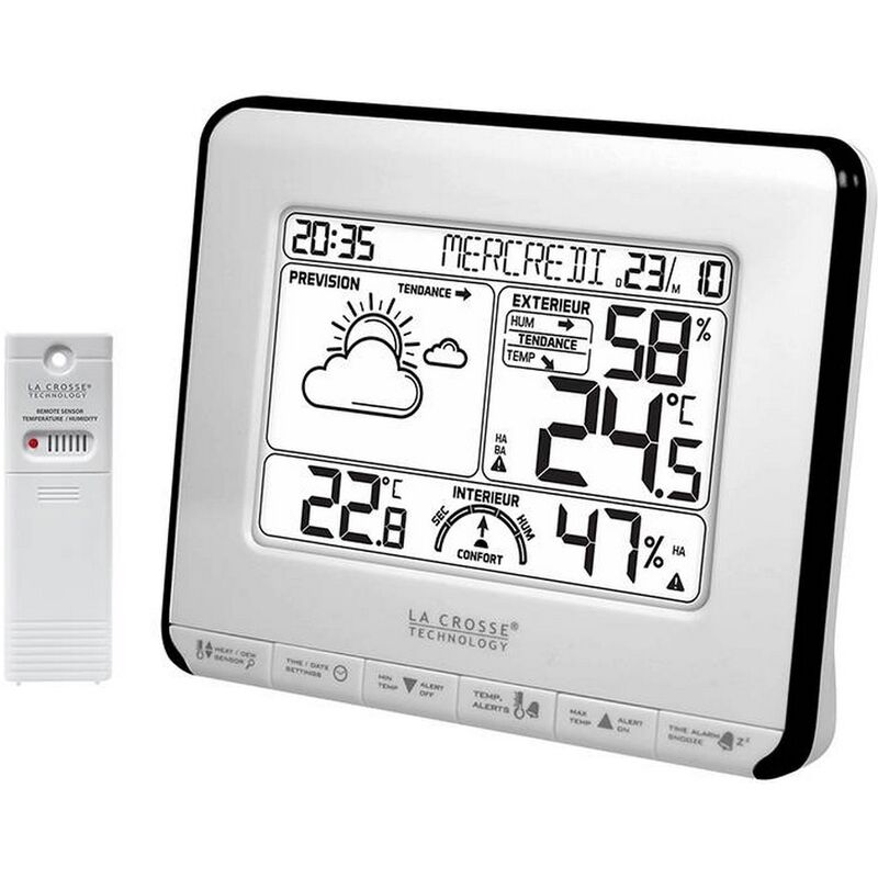 La Crosse Technology - Wetterstation weiß/grau WS6818WHI-BLA