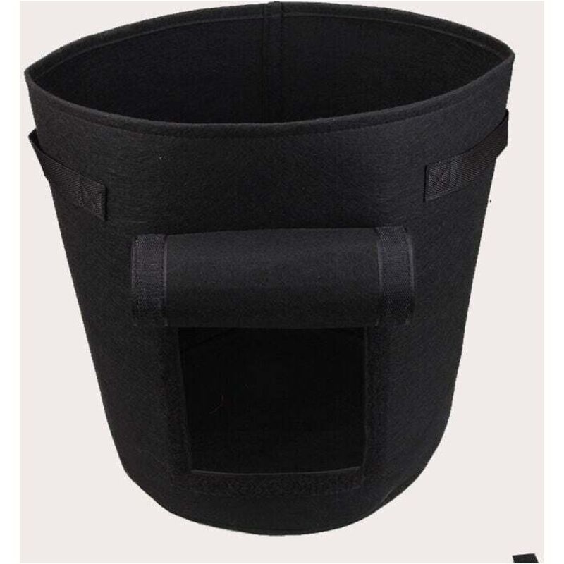 X 7 Gallonen Pflanzsäcke Pflanzbeutel, Atmungsaktive und langlebige Töpfe, Gartenpflanzsäcke mit Fenster und Griffen für Kartoffeln Karotten Tomaten