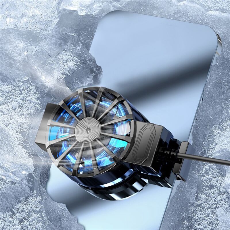 X16 Handy-KüHler 7 BläTter 45 Mm LüFter USB-Netzteil Handy-LuftküHlungs-KüHler für 4-6,7--Telefone