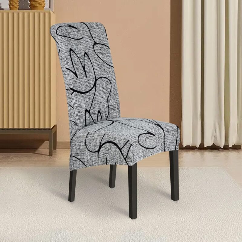 XL-Stretch-Stuhlhussen, 6 Stück, große Esszimmerstuhlhussen, abnehmbare und waschbare Stuhlhussen für Esszimmer, Hotel, Küchendekor