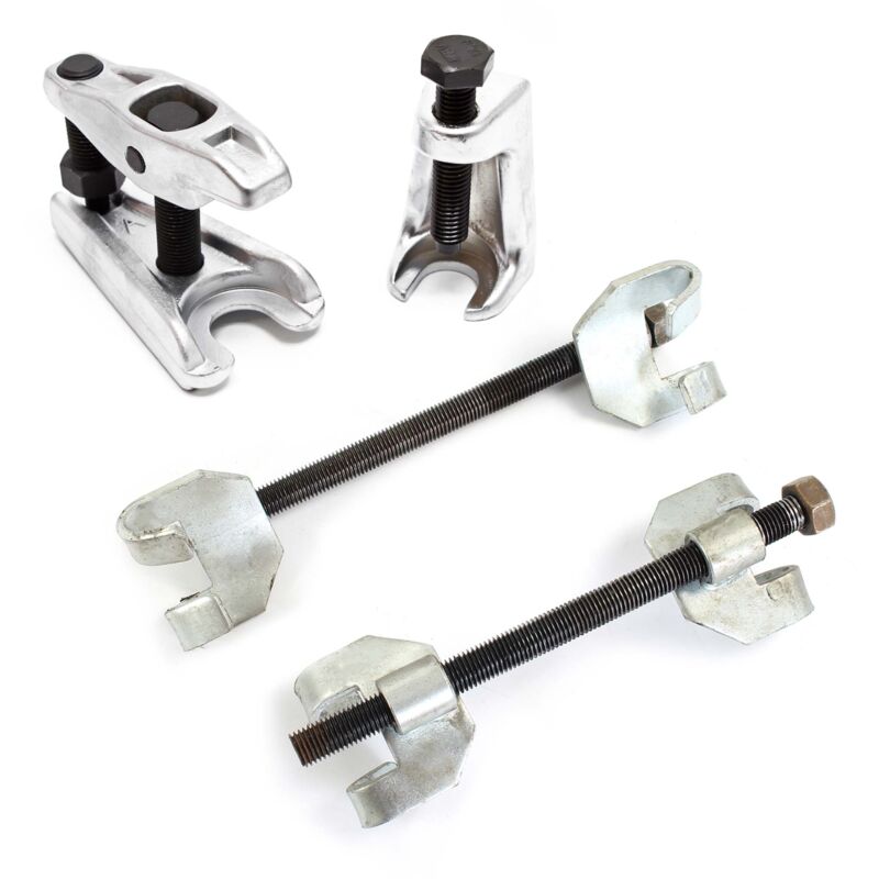 Xpotool - Federspanner Satz 4-tlg. 375 mm aus Stahl, mit Kugelgelenkabzieher Montagespanner Audrücker, für Pkw Tuning Tieferlegung, Spannwerkzeug