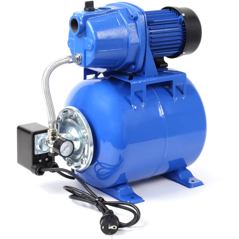 Hauswasserwerk 600W 2800l/h Gartenpumpe mit Druckschalter und Manometer Wasserpumpe Druckkessel Druckbehälter Bewässerungspumpe Brauchwasserpumpe