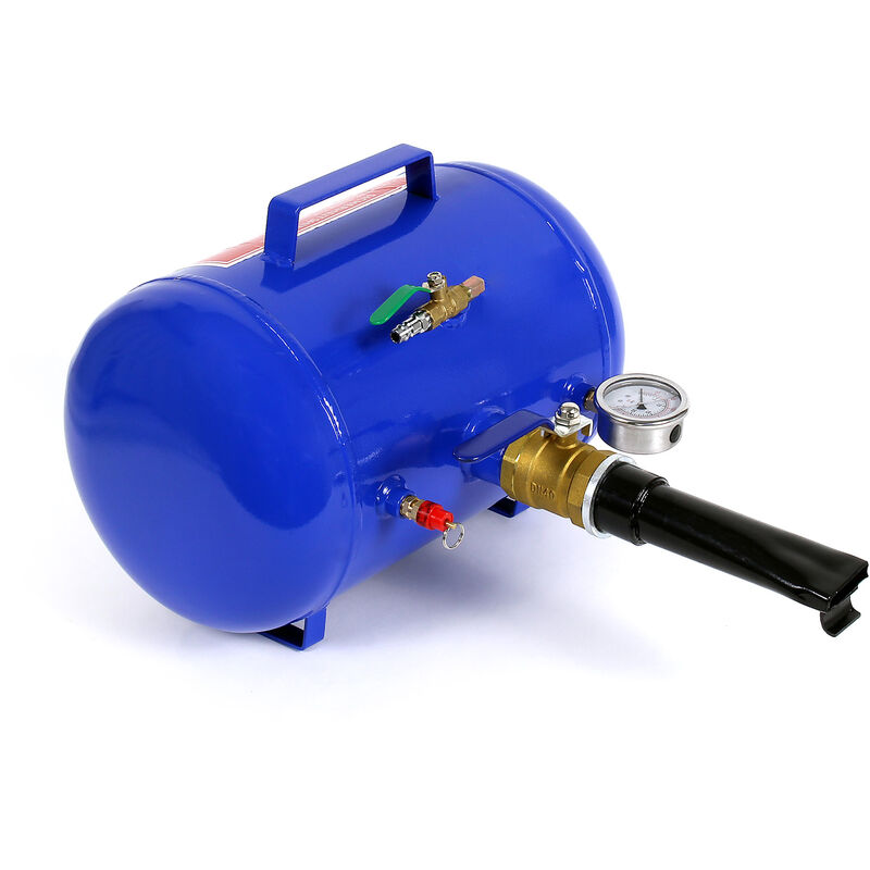 Wiltec - Reifen-Booster 32,5 l, Druckluft Reifenbefüller 6-8 bar Arbeitsdruck, 46 x 30 cm, für verschiedene Reifen, Reifenfüllkanone max. 10 bar