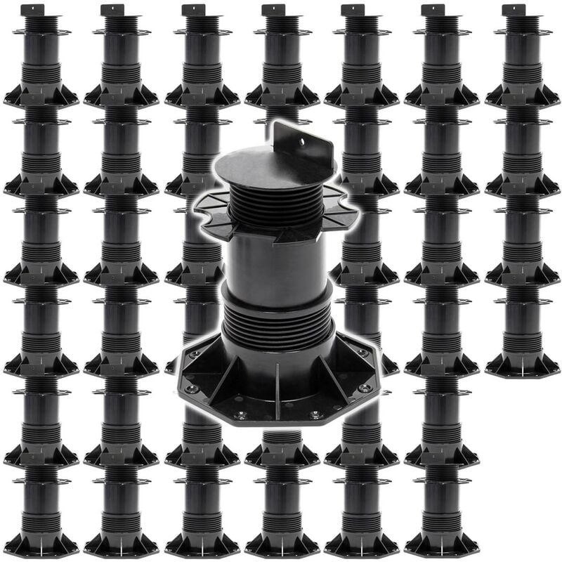 Set 40x Stelzlager für Terrassen, 2700kg, 137-215mm, höhenverstellbare Stellfüße für Terrassendielen, Platten und Planken - Xpotool