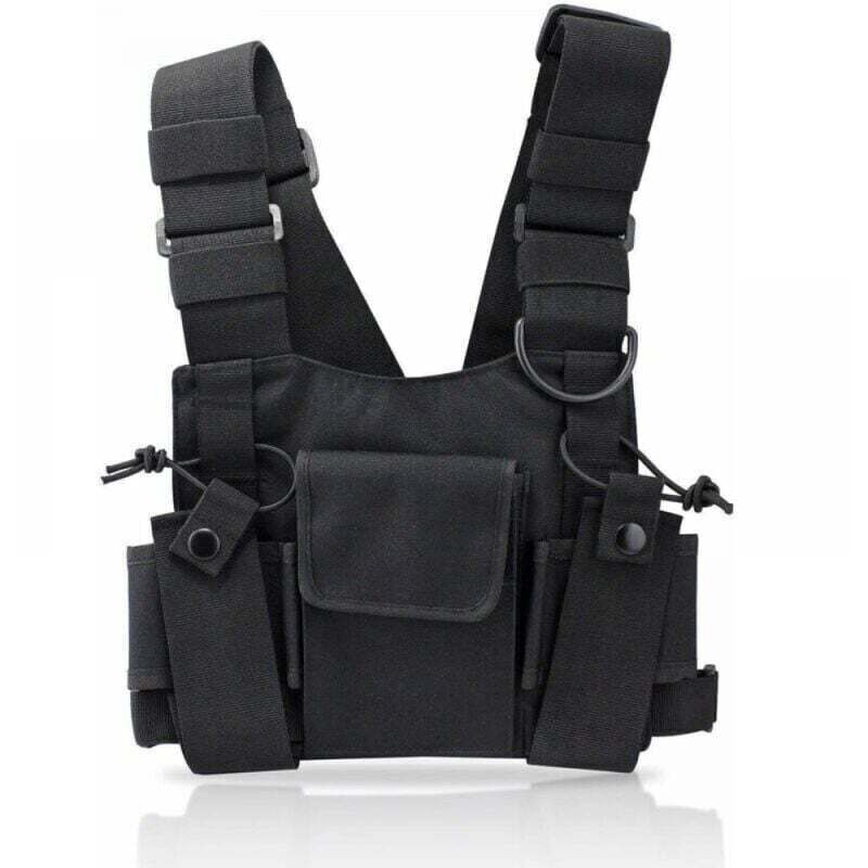 XU Brusttasche für Walkie-Talkies, Ersatz-Nylon-Tragegurt für Zwei-Wege-Funkgeräte mit verstellbarem Schultergurt für die Polizei, KZQ Production