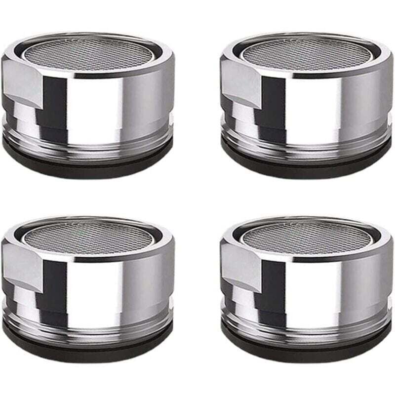 XVX 4 Stück Wasserhahn-Luftsprudler, Wasserhahn-Filter, Edelstahl-Wasserhahn-Luftsprudler, Küche, Badezimmer, Wasserhahn-Filter