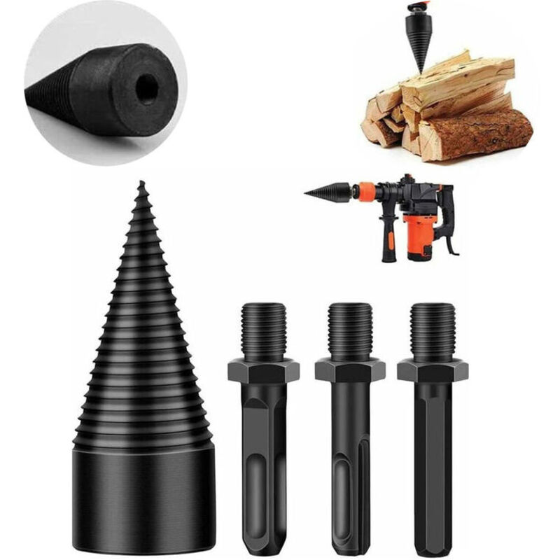 Holzspalter, Holzspalter, robuste Bohrkegelschraube, Feuerleiter, Splitterkegel, Schraubendreher, Brennholz, Holzschneidewerkzeug mit