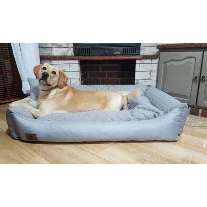 XXL Hundebett Kunstleder - Hundekissen Hundesofa Katzenbett Hundekorb - Wasserdicht - 120x90