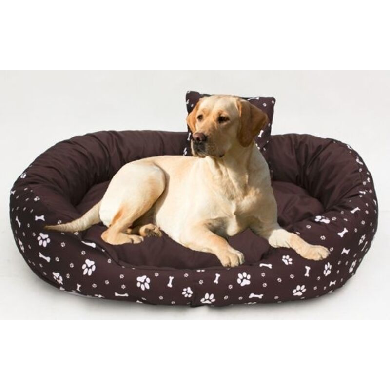 Viking Choice - xxl Kunstleder Hundebett - Hundekissen Hundesofa Katzenbett Hundekorb - Wasserdicht 110 x 80 cm