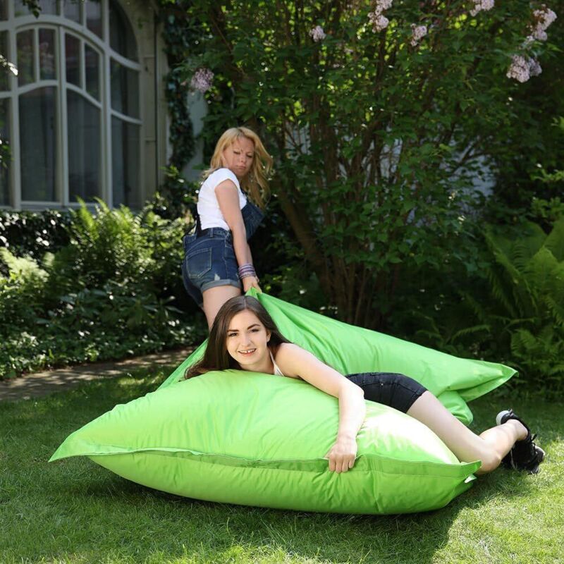 XXL Sitzsack Outdoor und Indoor, abwaschbar, wasserfest, mit Innensack (apfelgrün)