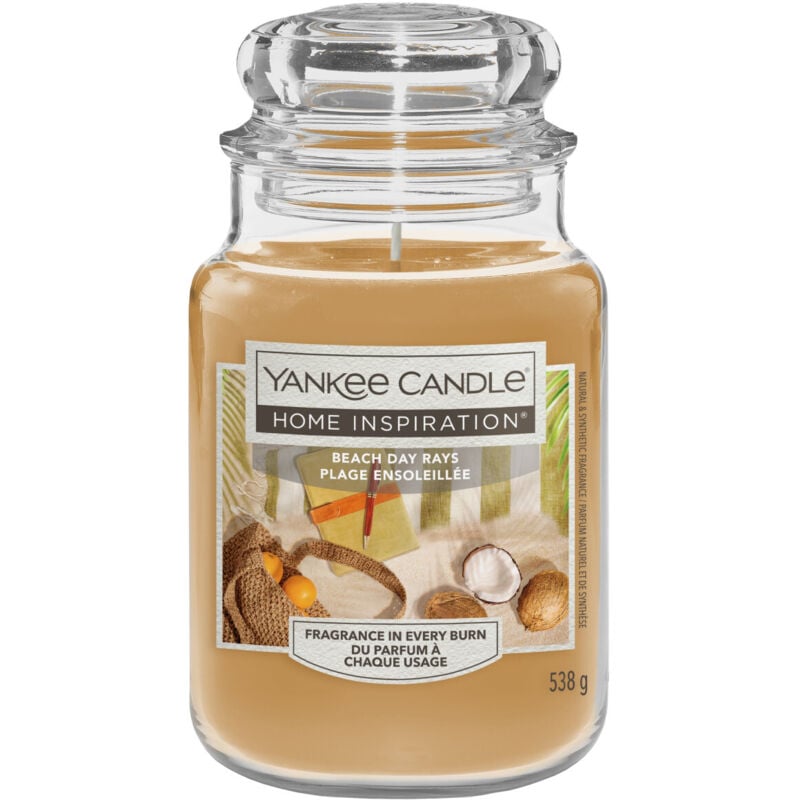 Yankee Candle Duftkerze Großes Glas Beach Day Rays 538 g braun