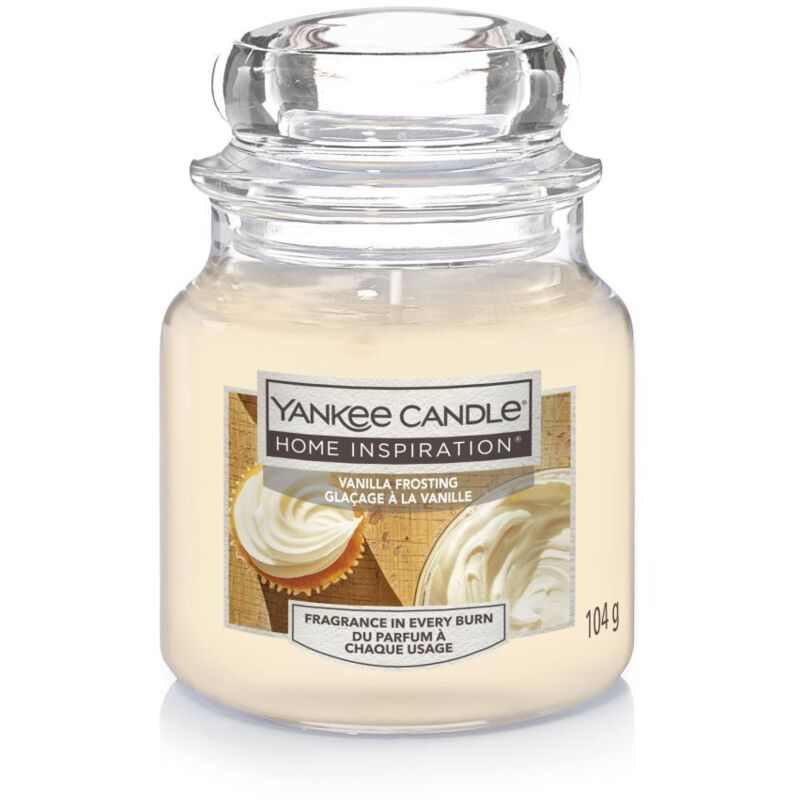Yankee Candle Duftkerze Kleines Glas Vanilla Frosting 104 g, creme Kerze Duft Kerze