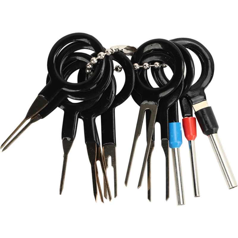 Yctze 11-teiliges Werkzeugset zum Entfernen von Kfz-Anschlussklemmen, Crimpverbinder-Extraktionsset für elektrische Leitungen, für Kfz und Haushalt