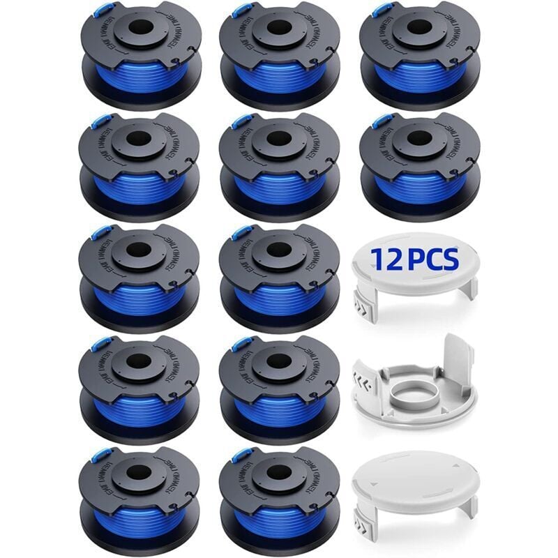 YMYNY 15 Fadenspule für Rasentrimmer, passend für Ryobi One +18 V, 24 V, 40 V, Rasentrimmer, Ø 1,65 cm, 3,4 m Länge, AC14RL3A, Ersatzfaden für