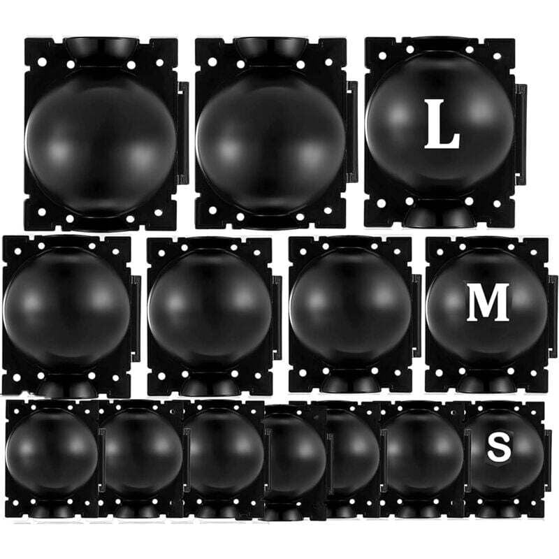 YMYNY 15 Stück Pflanzen-Wurzelbox, Anzuchtkugel, Pfropfbox, Hochdruck-Pflanzen-Wurzelbox (L+M+S, Schwarz)