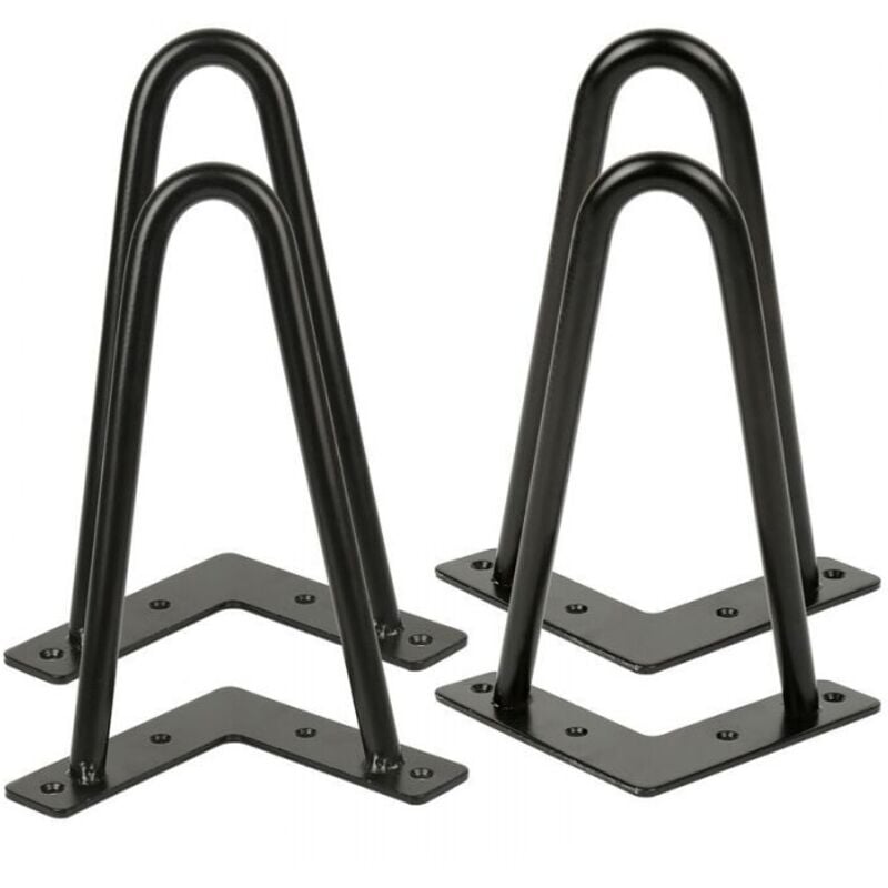 4er-Set, 20 cm, einfache Tischbeinhalterungen aus Schmiedeeisen für Tische im Industriedesign - Ymyny