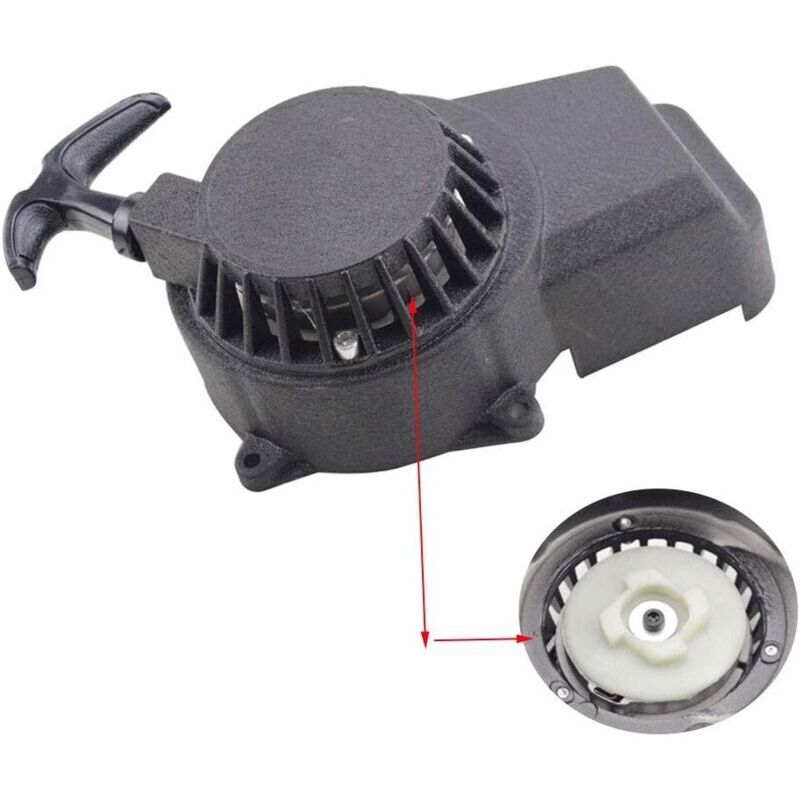 Aluminium-Starter, Starterpedale und Teile, schwarz, leicht zu ziehender Niet, Ersatz für 47 cc, 49 cc, 2-Takt-Schaltschnalle, Pocketbike, Dirtbike