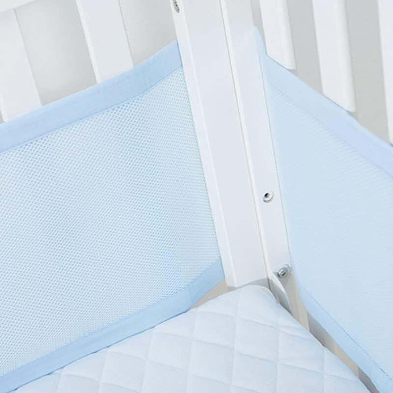 Babybett-Stoßfänger – 4 Seiten – 3D-Netzfutter sorgt für sichere Luftzirkulation - Ymyny