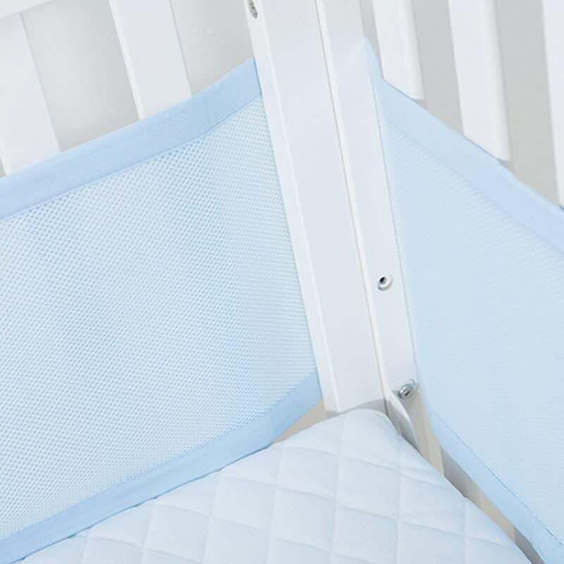 Babybett-Stoßfänger – 4 Seiten – 3D-Netzfutter sorgt für sichere Luftzirkulation - Ymyny