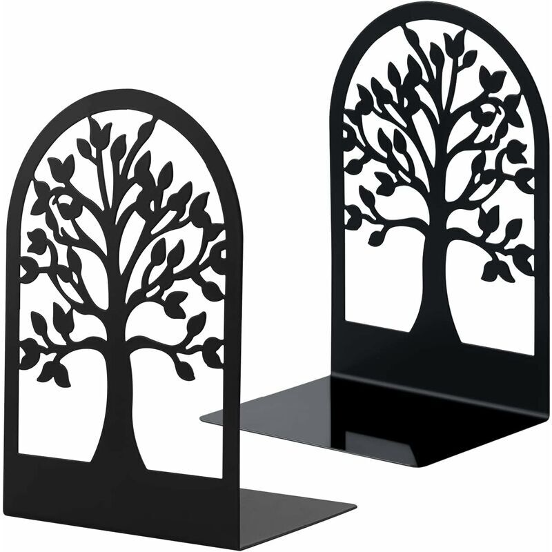 Buchstützen aus Metall für Bücher, kratzfester Buchhalter für Büro, Schule und Zuhause, Buchteiler, CD-Ordnerhalter für Schreibtische (1 Paar) - Ymyny