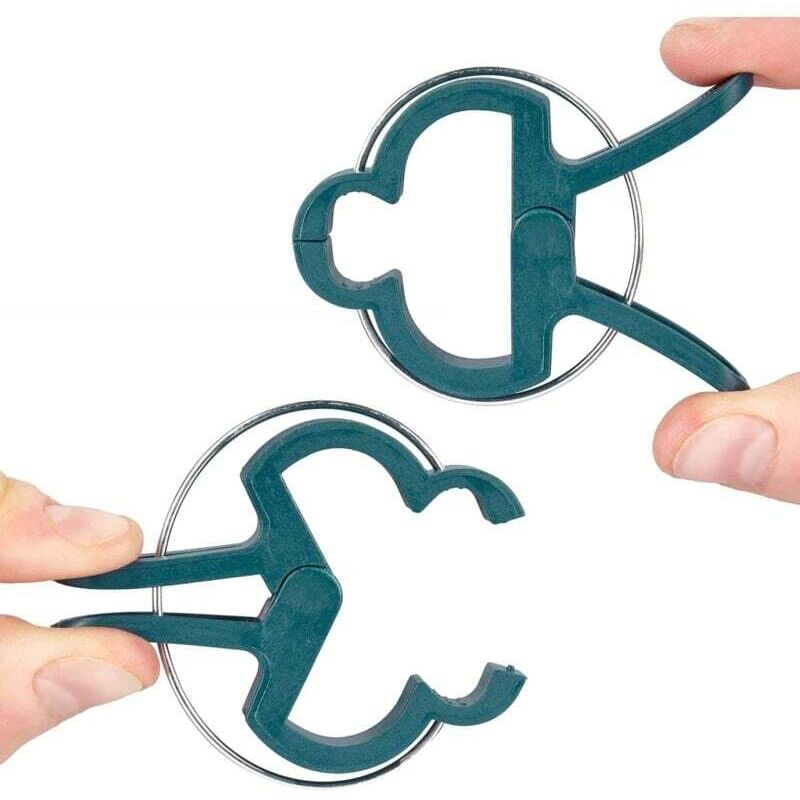 Clips zum Befestigen von Pflanzen: 20 grüne Clips für Pflanzen Größe l – Hilfe beim Klettern von Pflanzen an Spiralstab oder Bambusstab – Clips für