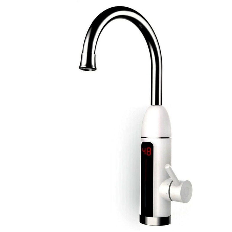 Elektrischer Durchlauferhitzer mit hohem Auslaufhahn und Display J02 - - Ymyny