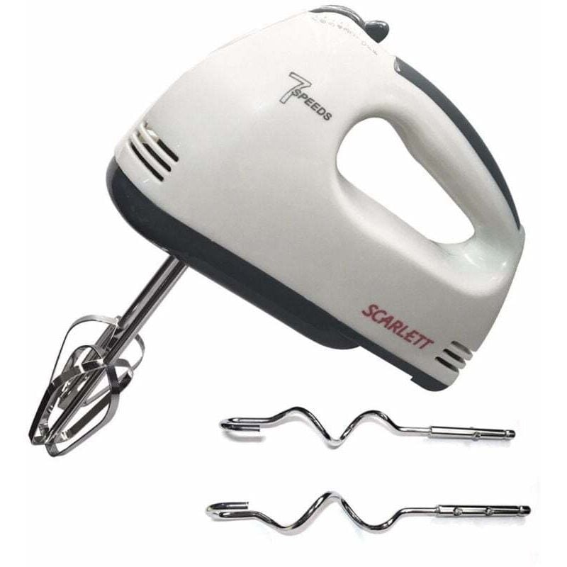 Ymyny - Elektrischer Mixer, Mixer, Schneebesen, Teigmixer, 4 Rührbesen, 7 Geschwindigkeiten, He-133 -