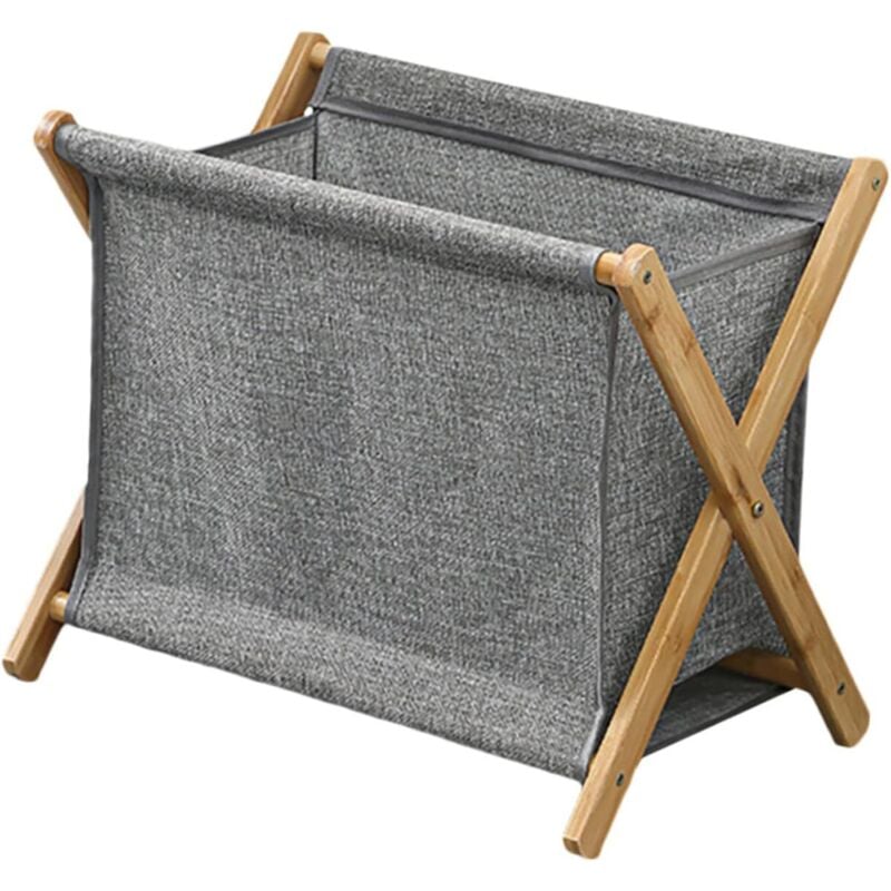 YMYNY Faltbarer Aufbewahrungskorb, Kleideraufbewahrungsbehälter, Wäschekorb mit Rückenlehne aus Holz, Sortierkorb, Körbe für Wäsche, Deckenhalter für