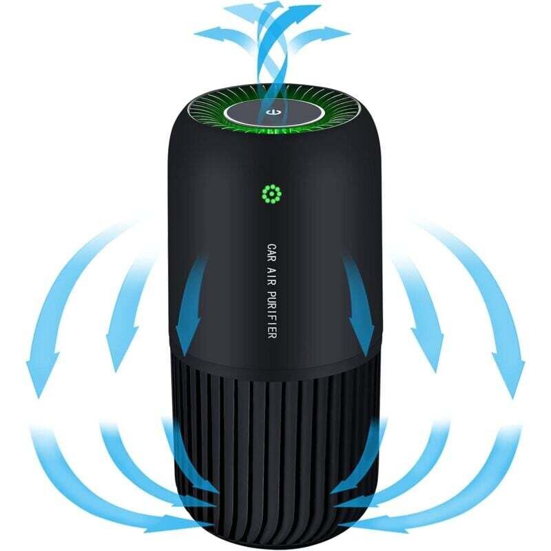 Luftreiniger mit echtem HEPA-Filter mit UV-C-Licht, Mini-Luftreiniger beseitigt 99,97 % der Rauchallergene, Staub, Luftreiniger für Auto und Büro