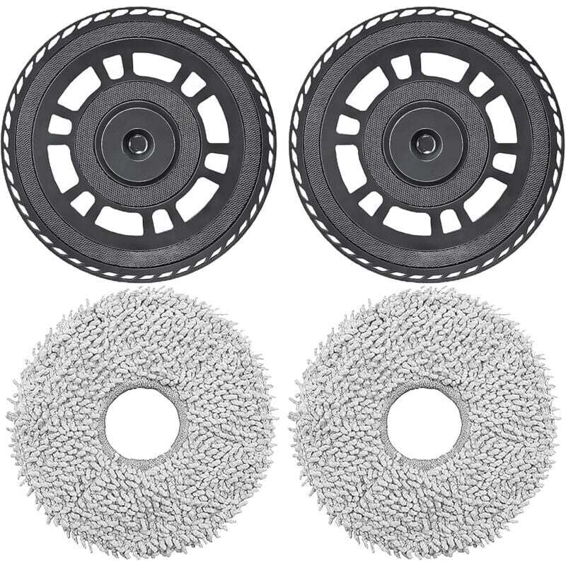 YMYNY -Mopptücher mit Ersatzhalter Zubehör für Dreame L10s Pro Ultra Heat, X40 Ultra, X40 Master, L40 Ultra, L20 Ultra Robot Aspirateur Moppplatten