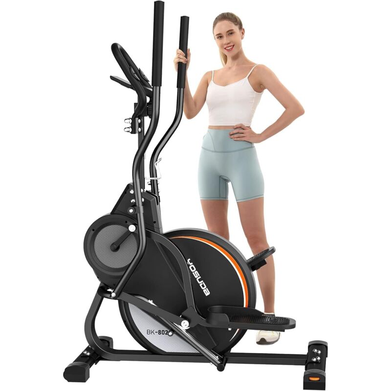 YOSUDA Crosstrainer für Zuhause 3-in-1, Ultraleiser Magnetischer Ellipsentrainer& Heimtrainer Stepper&Klettermaschine, 16 Widerstandsstufen, 8kg