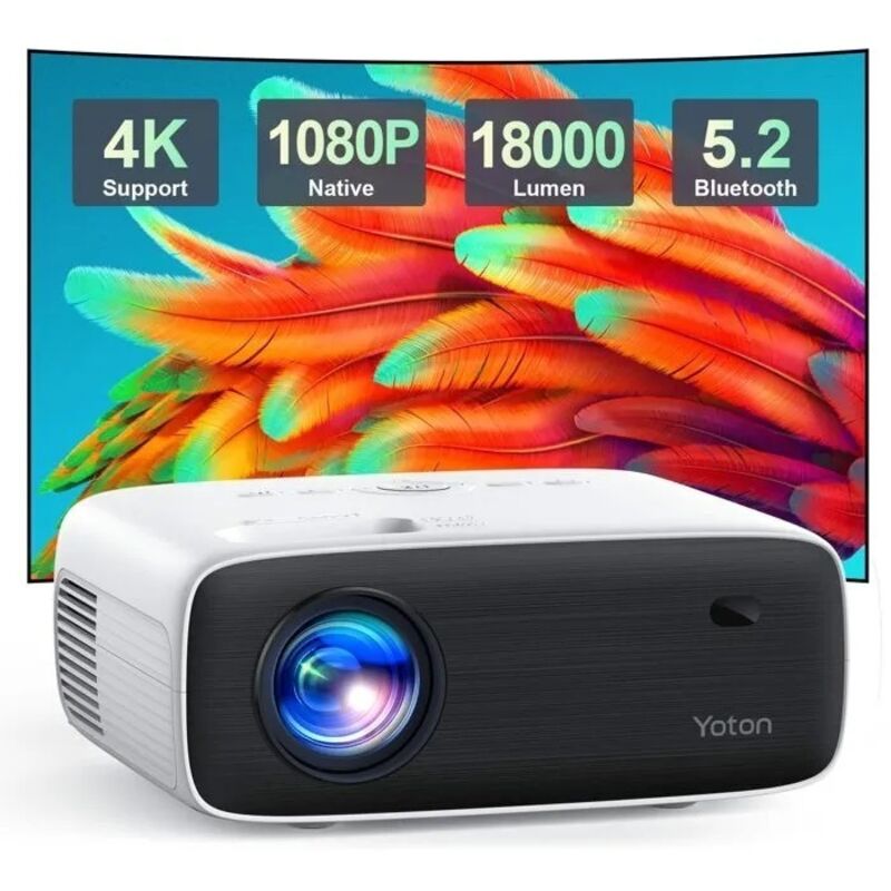 YOTON Y6 Beamer 4K HD 1080P Auflösung 12.000 Lumen Helligkeit