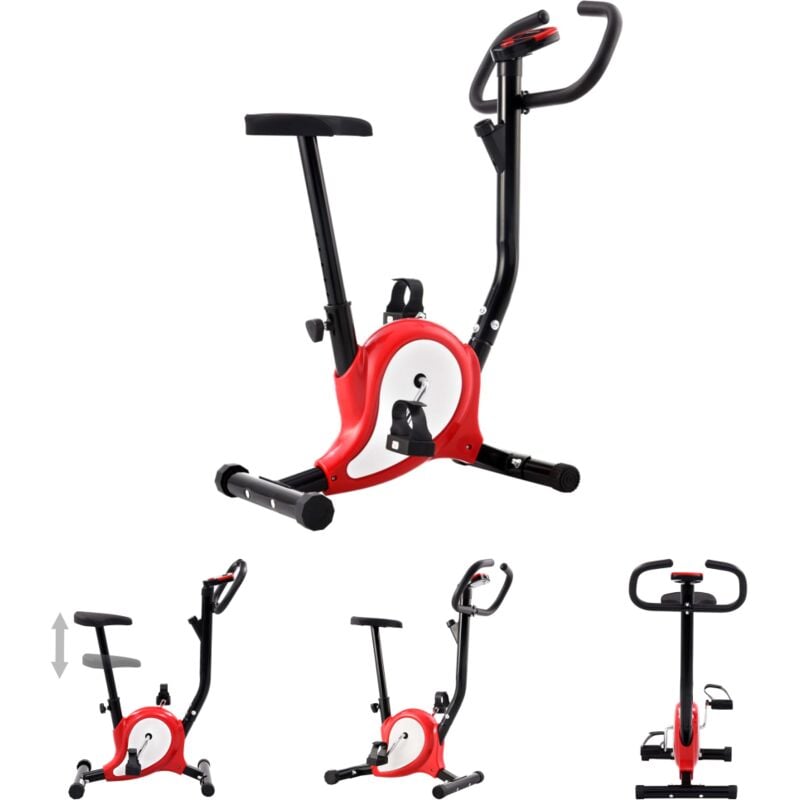 Homemiyn - The Living Store Heimtrainer mit Riemenantrieb Rot - Heimtrainer - Rot