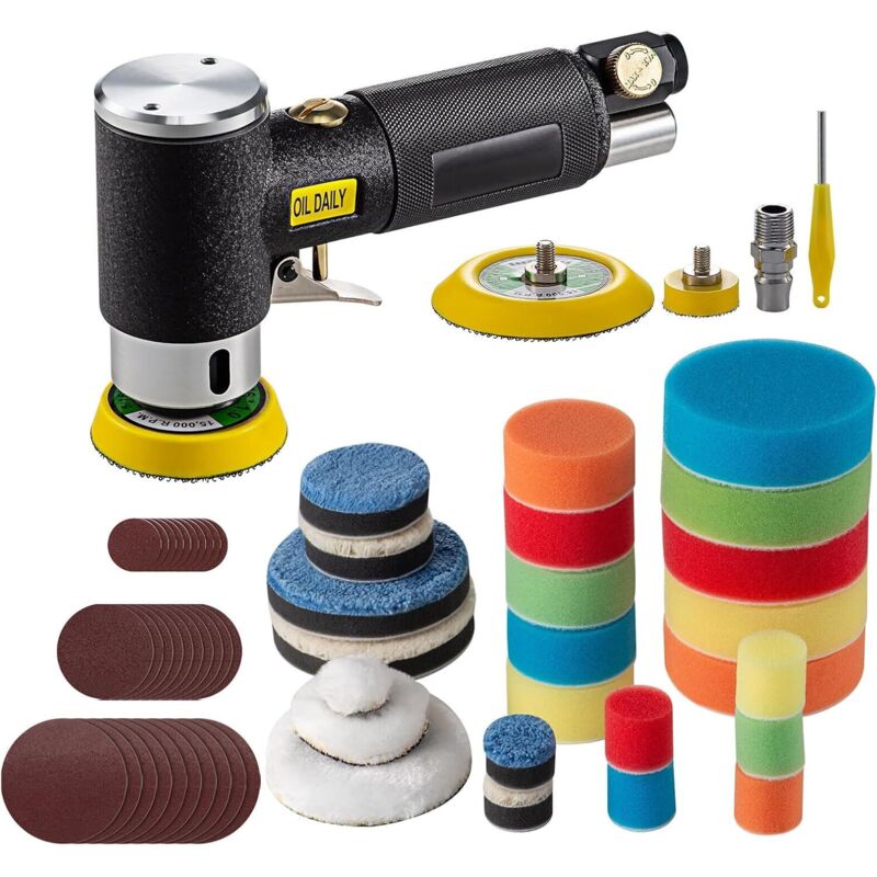 Youyijia Auto Poliermaschine Exzenterpolierer Variabler Geschwindigkeit Polierschwamm Seitengriff zum Polieren für Auto Boot Motorrad