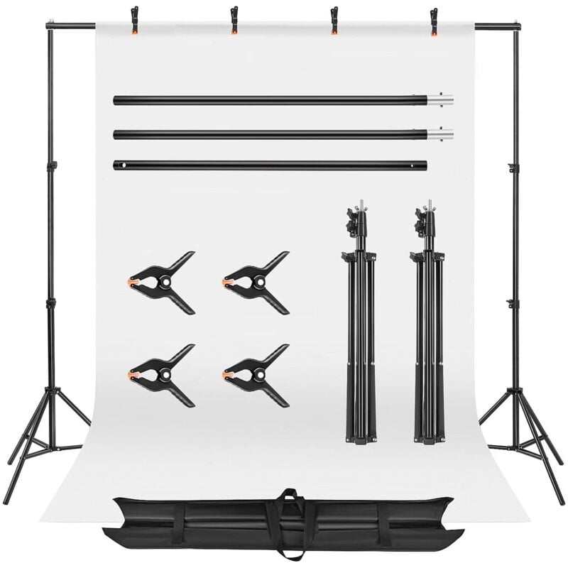 Youyijia Foto Hintergrund Ständer 2 x 2m Verstellbarer Hintergrund Ständer Fotoleinwand Ständer Hintergrundständer Fotostudio mit Fotohintergrund