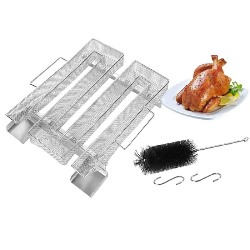 Youyijia kaltrauchgenerator für räucherofen Kaltrauch Kaltraucherzeuger Edelstahl Kaltraucherzeuger Mit Griffen Bürste Haken für Kugelgrill BBQ