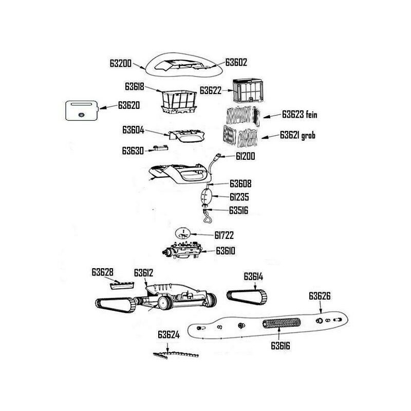 Zahnriemen / Laufband für Dolphin E10 E20 E25 E40i Poolreiniger