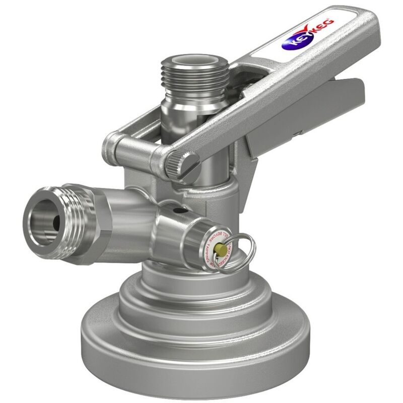 Zapfkopf, Keg Verschluss für KeyKeg Fässer - Mit Sicherheitsventil & Edelstahl-Fühler für Bier, Wein & Softdrinks