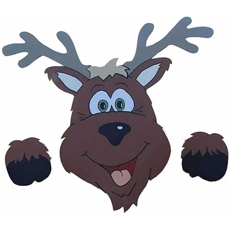 Zaun-Ornamente, lustige Zaundekoration, Weihnachtsmotiv, Gartenzaun-Schild, Peeking, Weihnachten, Weihnachtsmann, Rentier, Display, Winter, Outdoor,