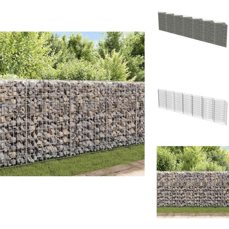 Vidaxl - Gabionenwand Verzinkter Stahl 450×30×100 cm - Gabionenwand - Stahltrennung - Gartenzaun - Ziergarten - Begrünung