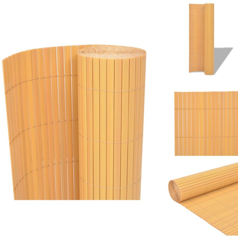 Zaunfelder - Living Gartenzaun Doppelseitig PVC 90×300 cm Gelb