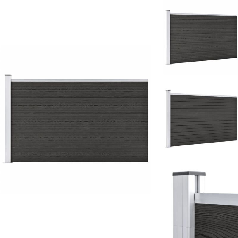Gartenzaun wpc 175x105 cm Grau - Gartenzaun - wpc Zaun - Holzlook Zaun - Wetterfest - Robust