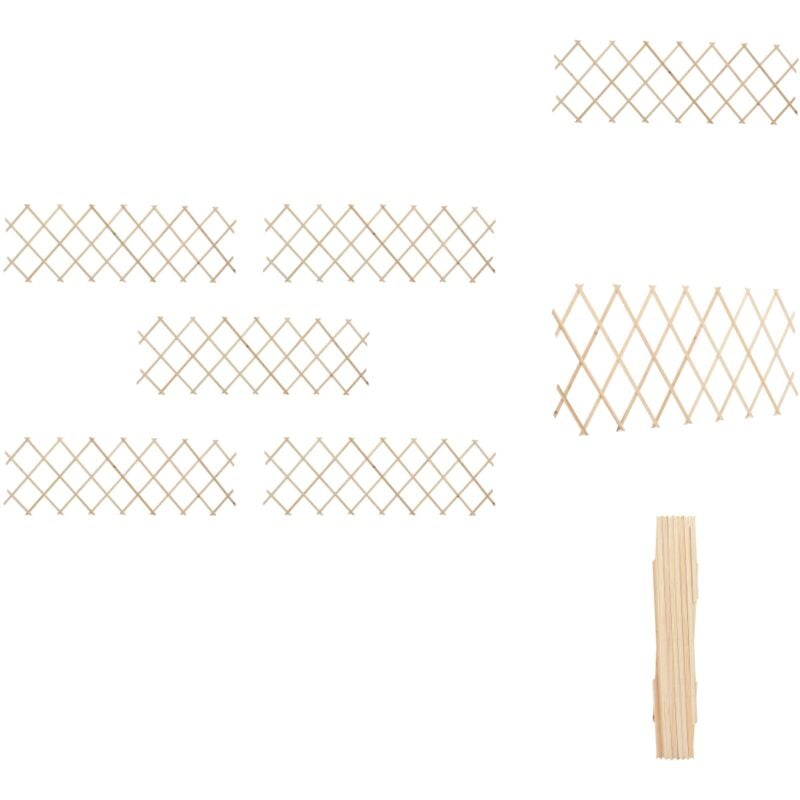 Scherenzaun 5 Stk. Tannenholz 180x60 cm - Holz Zaun - Gartenzaun - Holzzaun - Tannenholz Zaun - Rankgitter