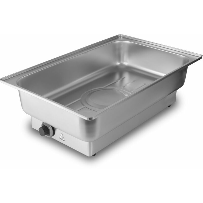 Elektrischer Edelstahl Chafing Dish für gn 1/1, 9 Liter, bis 80°C mit Display, Wärmebecken - Mahlzeit