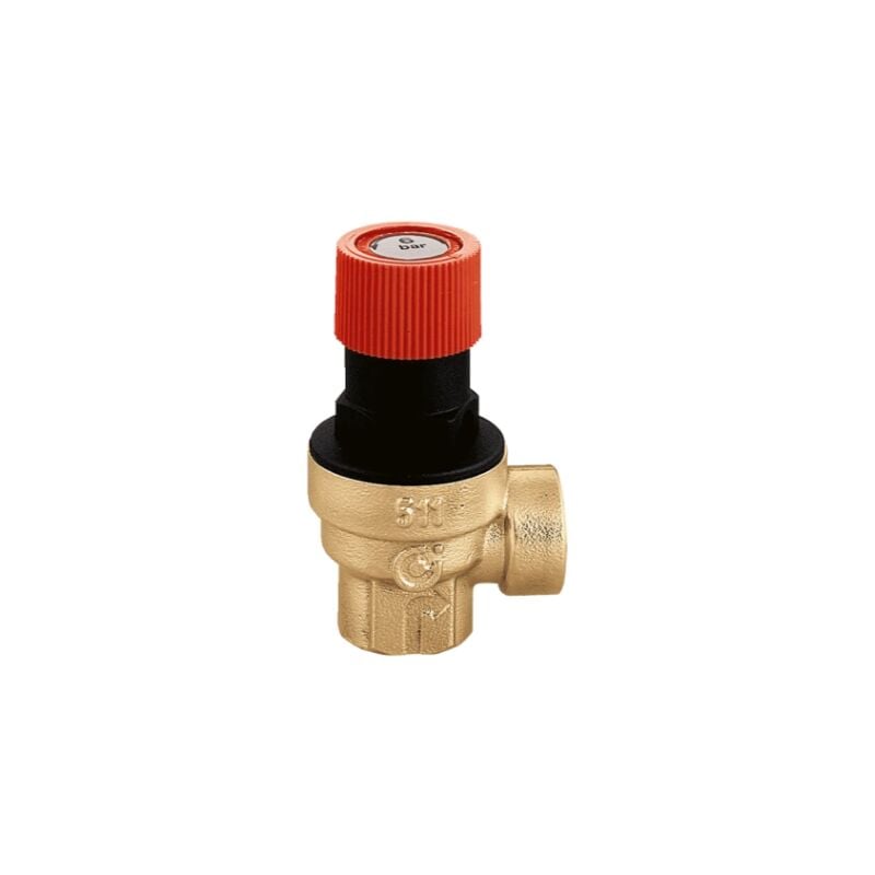 Zertifiziertes normales Sicherheitsventil. Anschlüsse 1/2', Einstellung 1,5 bar Caleffi 513415 1/2' - 1,5 bar