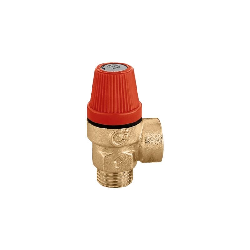 Zertifiziertes normales Sicherheitsventil. Anschlüsse 1/2', Einstellung 2,5 bar Caleffi 312425 1/2' - 2,5 bar