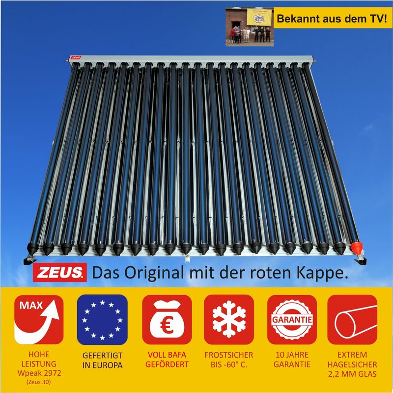 Ravensberger Solar - Röhrenkollektor Vakuumröhrenkollektor Solarthermie Kollektor Solaranlage Zeus cpc 20