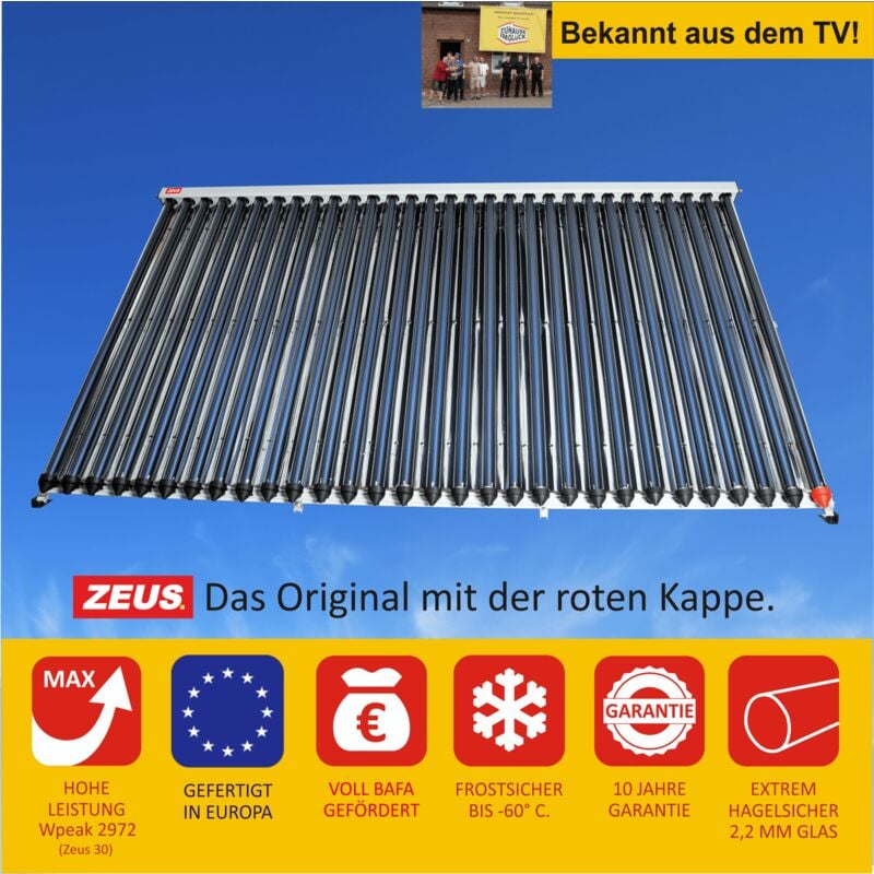Ravensberger Solar - Röhrenkollektor Vakuumröhrenkollektoren Sonnenkollektor Solaranlage Zeus cpc 30